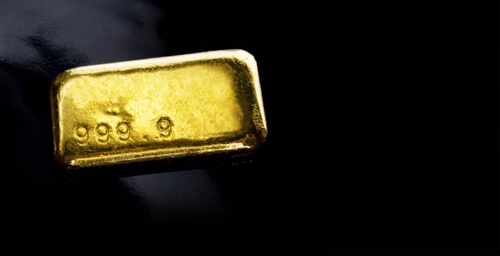 Goldlegierung auf Goldbarren