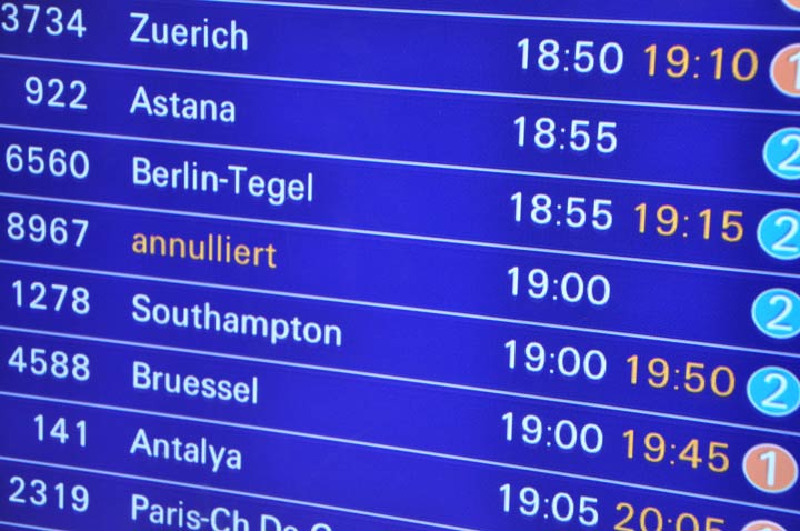 Flug annuliert