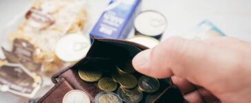 Münzen im Portemonnaie