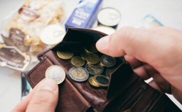 Münzen im Portemonnaie