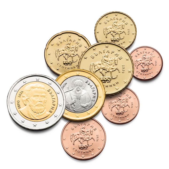 Designs der bulgarischen Euro Münzen
