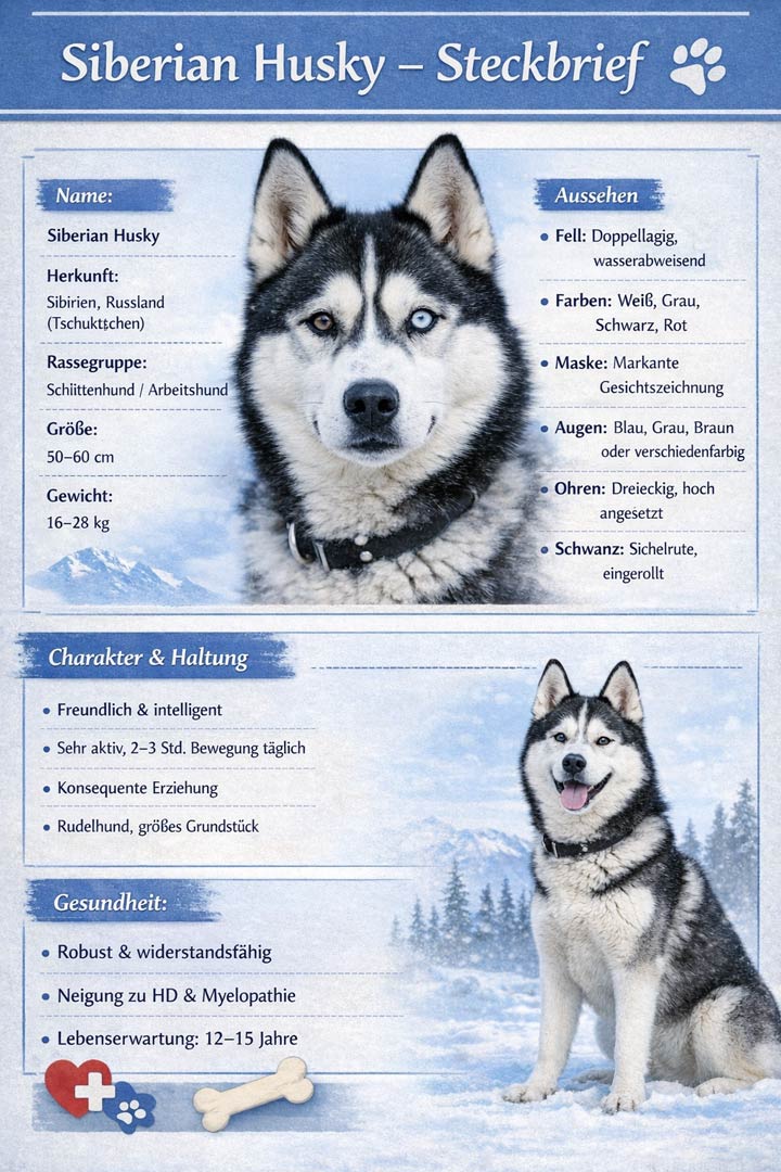 Siberian Husky Steckbrief