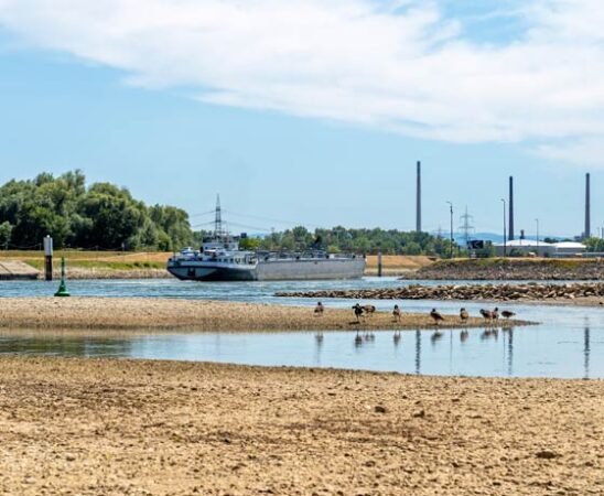 Niedrigwasser und seine Auswirkungen auf die Wirtschaft