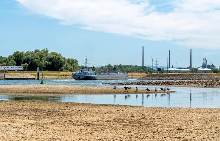 Niedrigwasser und seine Auswirkungen auf die Wirtschaft